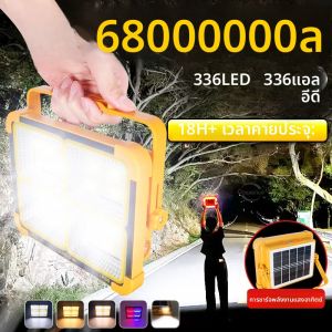 ไฟตั้งแคมป์พกพาพลังงานแสงอาทิตย์ ปี 2025 พร้อมขาตั้ง แบตเตอรี่แบบชาร์จไฟได้ หลอดไฟ LED ไร้สาย ไฟส่องสว่างสำหรับทำงาน ไฟเต็นท์ แม่เหล็กแรงสูง
