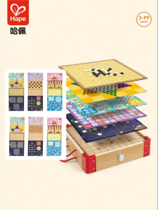 Hape | Portable 22-in-1 Tabletop Board Game Set