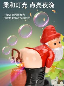 Máy Bơm Bọt Santa Claus Đồ Chơi Đùa Vui Nhộn Có Ánh Sáng Và Âm Nhạc Bút Chì Mới Máy Bơm Bọt Hoạt Hình Đồ Chơi Ngoài Trời