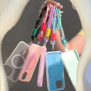 For iPhone 17 Pro Max Magnetic Case With Strap Matte Case iPhone 11 13 14 15 12 16 Pro Max Phone Case Macaron Candy Color Jelly Case Skin-Feel Simple Silicon Case Shockproof TPU Protective Cover