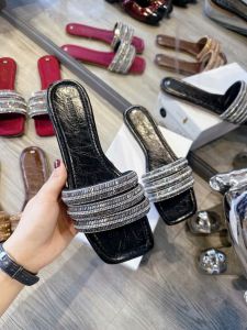 ( Nhiều màu) Dép lê nữ quai đá xinh hàng đẹp đá sáng mang cực xinh dép quai ngang nữ