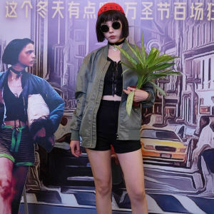 ชุด Cosplay Matilda เสื้อสีเขียว ชุดฆาตกรไม่ธรรมดา วันฮาโลวีน เสื้อผ้าสำหรับผู้หญิง แขนยาว สไตล์โกธิก เสื้อผ้าสำหรับผู้ใหญ่