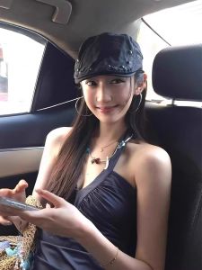 BILLI ZILLY | Black Punk Rivet Beret Hat Women Summer Thin Personalized Duckbill Cap Face Slimming Artist Hat Casual Style Adjustable Size