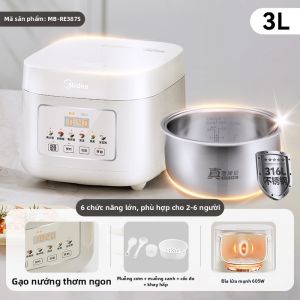 Midea | Nồi Cơm Điện Đa Năng Không Phủ 3L
