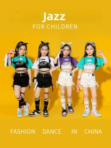 XINGYULI | Girls Summer Crop Top Jazz Dance Performance Outfit