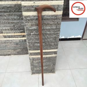tongkat jalan kayu kelor Jawa motif pipih D100