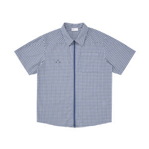FPA | Casual Grid Embroidered Loose Couple Shirt