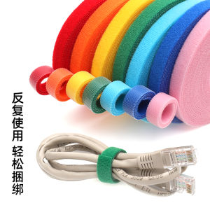 Self-Adhesive Magic Tape Cable Ties Fiber Optic Wire Management Strap Hook And Loop Fastener Integrated Fiber Wire Binding Band
