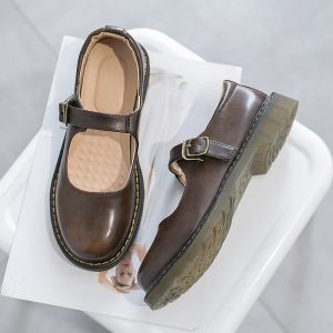 Flat Bottom Mary Jane Shoes Womens Spring Summer College Style Versatile Lightweight Casual Fashion Single Shoes for Ladies