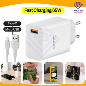 [COD] NANVAN NVN-T48 65W CHARGER TYPE C / MICRO USB PENGISIAN DAYA CEPAT FOR SMARTPHONE UNIVERSAL