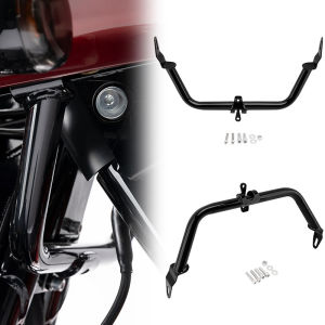 Giá Đỡ Bảo Vệ Động Cơ Ốp Chắn Gió Phụ Kiện Độ Xe Máy Harley Touring Road Glide FLTRX Special 2015 Trở Lên Màu Đen