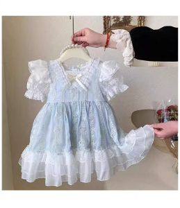 Princess Style Childrens Dress Tagkita Brand Spring Summer Autumn Fashionable Girls Puffy Skirt Style Single-Piece Dress