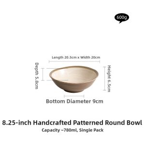 YOGEHOME | Handmade Pattern Retro Ceramic Bowl