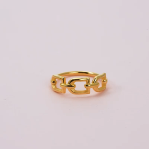 Chow Sang Sang 周生生 999 24K Pure Gold Dainty Chain Link Ring for Women (Size: 13 Diameter 16.6mm) 94600R Price-by-Weight 3.36g Gold