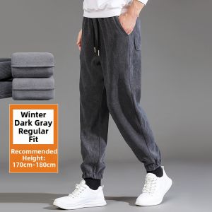 Men Autumn Winter Corduroy Pants Thicker Loose Casual