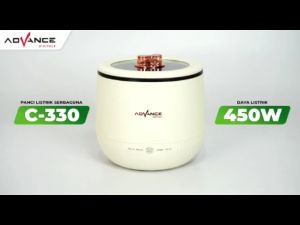Panci Listrik 1.8L Advance C-330 Rice Cooker Mini 450W Memasak Cepat Desain Lapisan Anti Lengket
