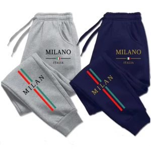 2026 Hot Sale Milan City Printed Jogger Pants Men Women Autumn Winter Casual High Quality Outdoor Running Sports Sweatpants