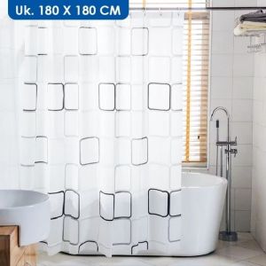 ABee Pr-733 Cantik Tirai mandi Peva Tirai Kamar mandi anti air