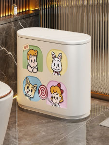 Narrow Fit Odor Prevention Trash Can Large Capacity