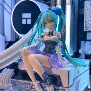 Bandai | Hatsune Miku Anime Figurine Flower Fairy Kawaii Tabletop Decorations Action Figures Noodle Stopper Doll Model Children Toy Gift