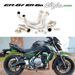 Motorcycle Slip On For KAWASAKI ER6N ER6F 2012-2016 Ninja 650R Z650 2017-2019 Versys 650 2015-2020 Exhaust Full System Muffler