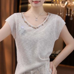 Shalldoer | Fashionable Sleeveless Slim V-Neck T-Shirt