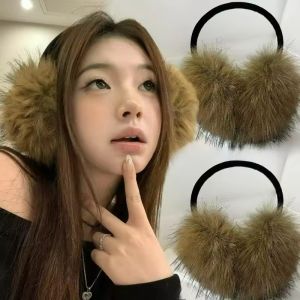 Korean Faux Mink Fur Earmuffs For Women Men Winter Thicken Warm Earplugs Girls Plush Cold Protection Wind-proof Ear Cover