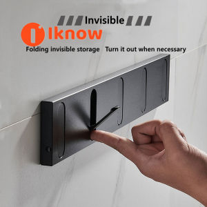 I know Invisible hook clothes hook at the entrance of fitting room behind the door wall hanging bathroom hanging clothes hook row hook punching free folding