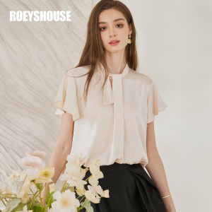Roey s house | Elegant Ruffled Sleeve Satin Shirt for Women Summer New Arrival Professional Look Blouse