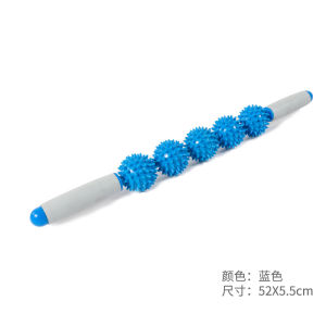 Muscle Relaxing Rolling Stick Yoga Fascia Massage Stick Mens Womens Wolf Tooth Hedgehog Ball Massage Stick Home Fitness