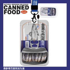 Joejoe Dễ Thương Hộp Đựng Thẻ Cá Đóng Hộp Xe Buýt Tàu Điện Ngầm Chứng Chỉ套挂脖绳校园饭卡学生标识牌 Abs材料尺寸69x110mm