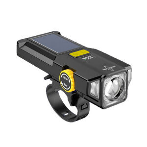 Solar Bicycle Headlight USB Rechargeable Super Bright Bike Light 4000mAh Cycling Safety Front Lamp Bicycle Accessories