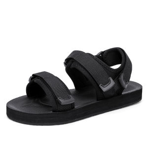 2025 Mens Summer Sandals Fashion Outdoor Casual Open Toe Beach Velcro Sandals Mens Black Sandals Plus Size 50