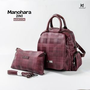 tas 2in1 Ransel Manohara free Sling bag by Moonzaya