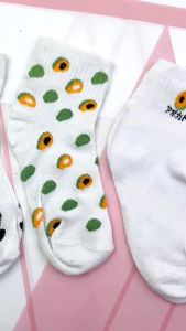 Kaos Kaki Pria Wanita Panjang Kaos kaki wanita motif Avocado Sarung Kaki Lucu Alpukat setinggi betis Cute New Fashion Korean Style Socks PST