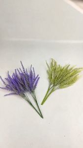 Dekorasi Pelaminan Plastik: Rumput Daun Lavender Pamelo & Aksesoris Kipas Durika