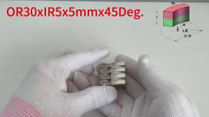 2024Super Strong Neodymium Magnet Arc Segment OR30xIR5x45DEGx5mm Motor Magnet for Generator Rotor Wind Turbine Neodymium Magnetic
