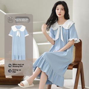 Váy ngủ bé gái MiiOW vải cotton rộng rãi phong cách công chúa dễ thương