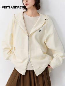 Plush Double Sided Relaxed Fit Hooded Sweatshirt Jacket