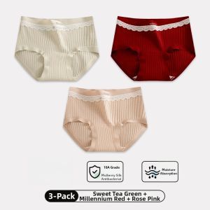 Comfortable Breathable Warm Flannel Invisible Silk Womens Underwear