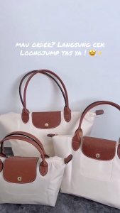 【LOONG JUMP】Womens Bag Long Handle One Shoulder Tote Bag Waterproof Nylon Travel Dumpling Bag Large Capacity