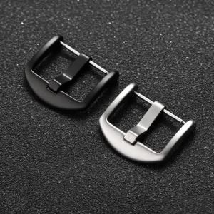 Khóa Cài Đồng Hồ Bằng Thép Không Gỉ 304 Mạ Mờ Đa Năng Kích Thước 16mm-24mm Màu Bạc/đen Mờ Dành Cho Dây Da Phụ Kiện Đồng Hồ