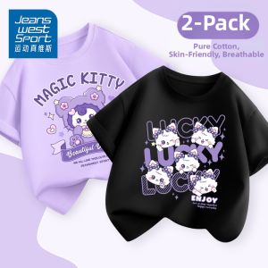 JEANSWEST SPORT | Cotton Black Girls T-Shirt