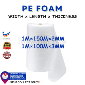 (Self Collect) PE Foam Roll 1M x 100M x 3.0MM / 1M x 150M x 2.0MM / (Width X Length X Thickness)