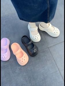 Dép Sục Khoét màu Pastel nữ đế bánh mì cao 3.5cm PVC chống trơn (Sục khoét ) Maipy S072