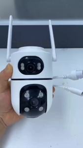 TreGear 8MP 4K PTZ Wifi Camera with Dual Lens Dual Screens AI Human Detection Wireless Outdoor CCTV Security IP Camera ICSEE App