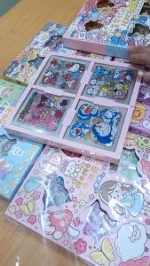 Sticker 2D Dekoratif Karakter NONO & MOMO Kartun Korea Waterproof 1 Box Isi 100 Lembar