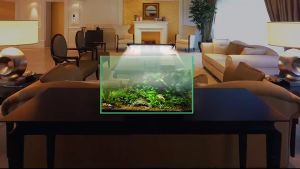 LED มินิโคมไฟ สําหรับตู้ปลาขนาดเล็ก กําลังไฟ 6 วัตต์โคมไฟในตู้ปลา (สีดํา)