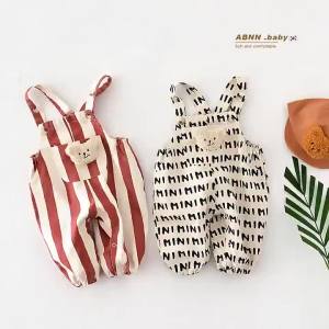 Autumn New Cartoon Baby Overall Infant Rompers European Style Striped Nebworn Baby Boys Girls Jumpsuit