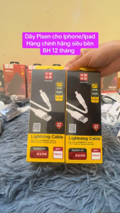 Dây sạc Pisen 2.4A dùng cho lphone lpad siêu bền chính hãng BH 12 tháng